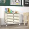 Costway 12 Drawers Rolling Cart Storage Scrapbook Paper Studio Organizer Bins Macaron/White/Light Pink/Purple/Pink/Clear/Gray/Rainbow/Multicolor/Hot Pink/Black